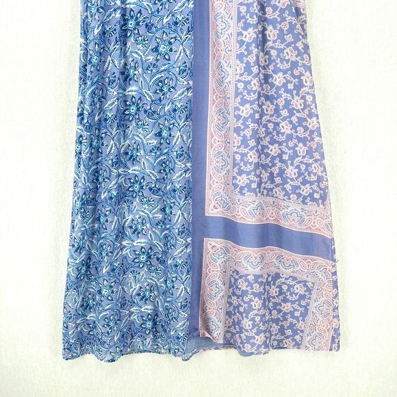 ANTIK BATIK Iloni Open Back Dress Womens Small Cotton Silk Printed Midi V-neck - Picture 7 of 16